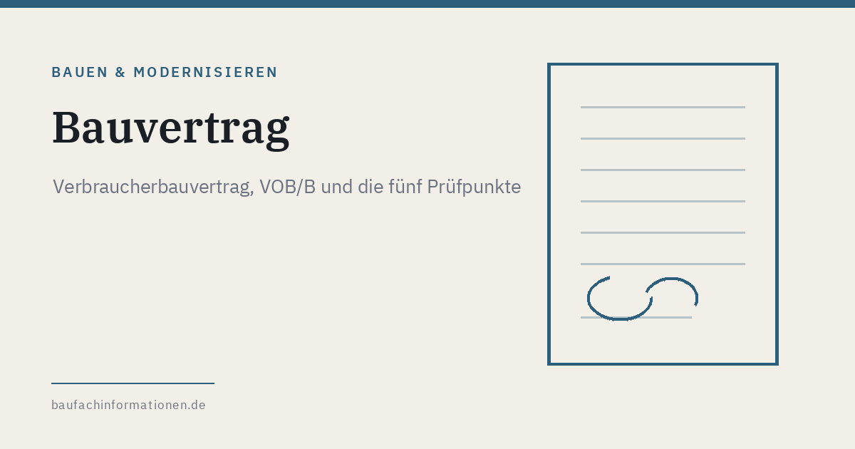 Titelgrafik: Bauvertrag (KI-generiert)
