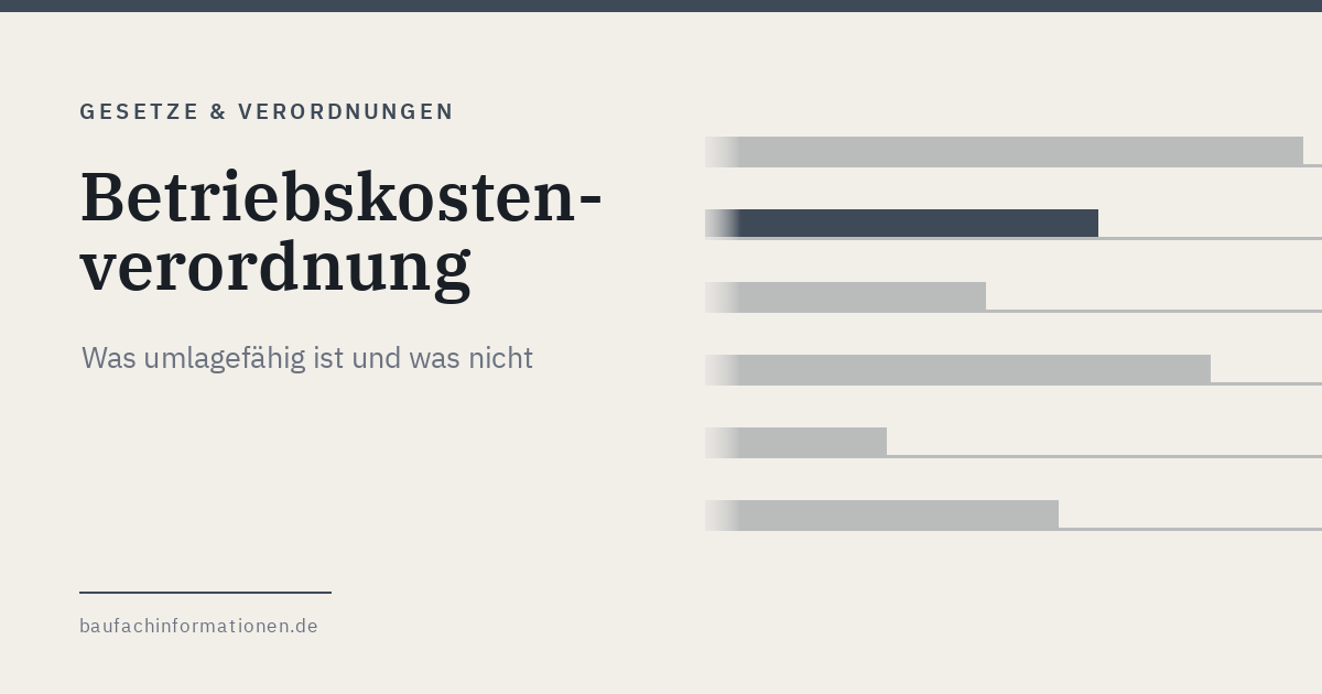 Titelgrafik: Balken als Umlageschlüssel