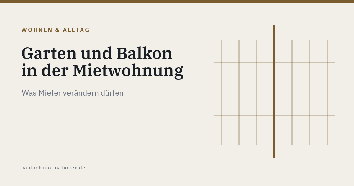 Illustration zum Thema Gartennutzung in der Mietwohnung (KI-generiert)