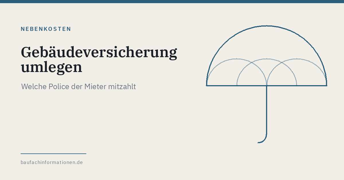 Titelgrafik: Darf der Vermieter die Gebäudeversicherung umlegen (KI-generiert)