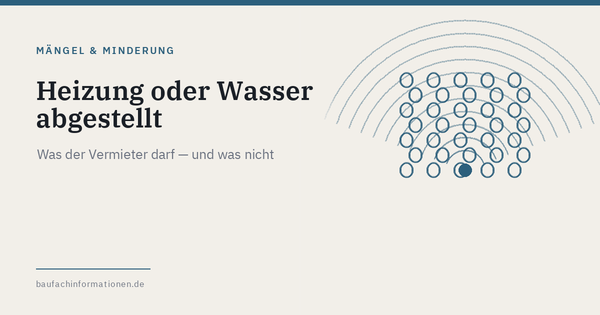 Titelgrafik: Darf der Vermieter Heizung oder Wasser abstellen (KI-generiert)