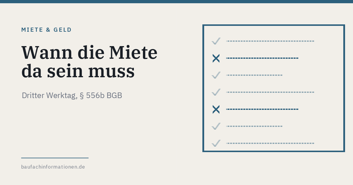 Illustration zum Thema Fälligkeit der Mietzahlung (KI-generiert)