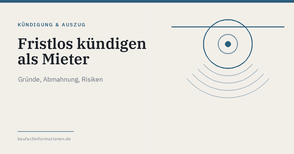Illustration zum Thema fristlose Kündigung durch den Mieter (KI-generiert)