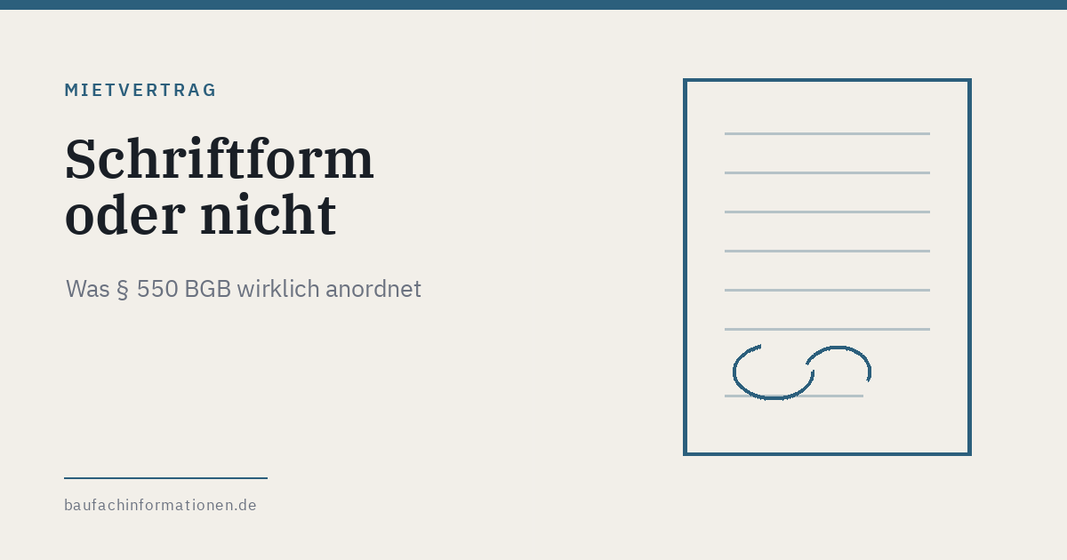 Titelgrafik: Muss ein Mietvertrag schriftlich sein (KI-generiert)