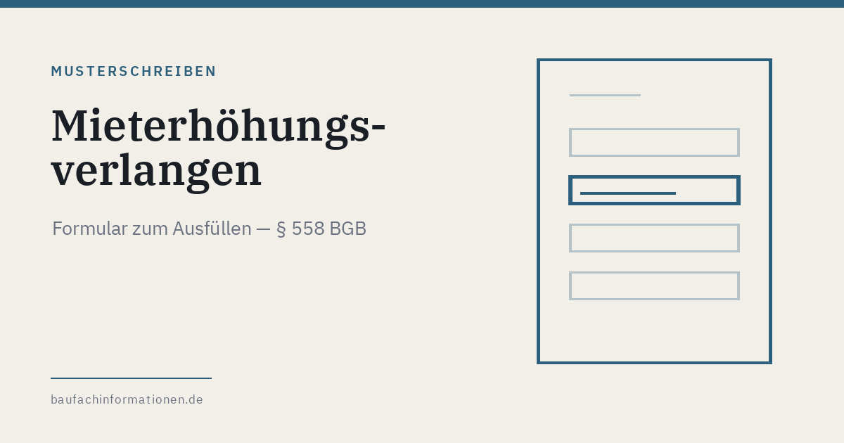 Titelgrafik: Muster Mieterhoehungsverlangen (KI-generiert)