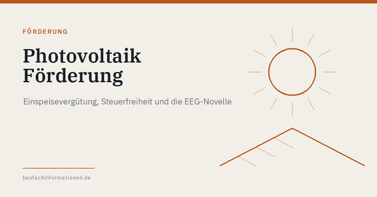 Titelgrafik: Photovoltaik-Foerderung