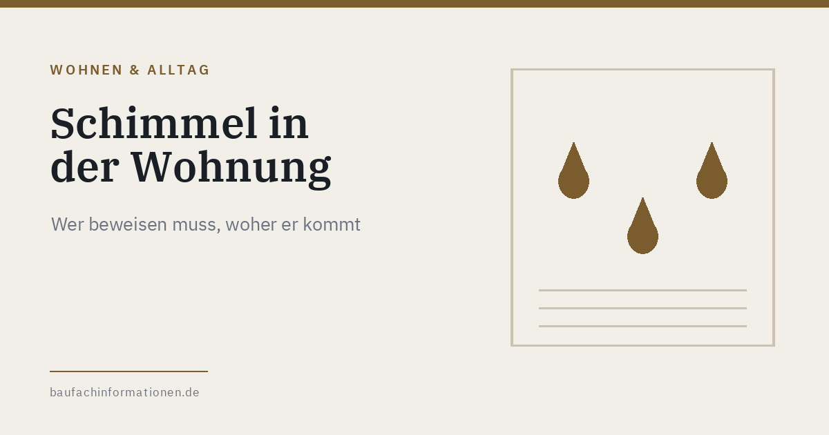 Titelgrafik: Schimmel in der Wohnung (KI-generiert)