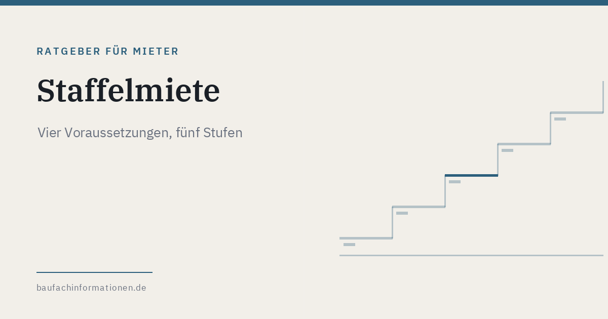 Titelgrafik: Treppenstufen als Schema der Staffelmiete
