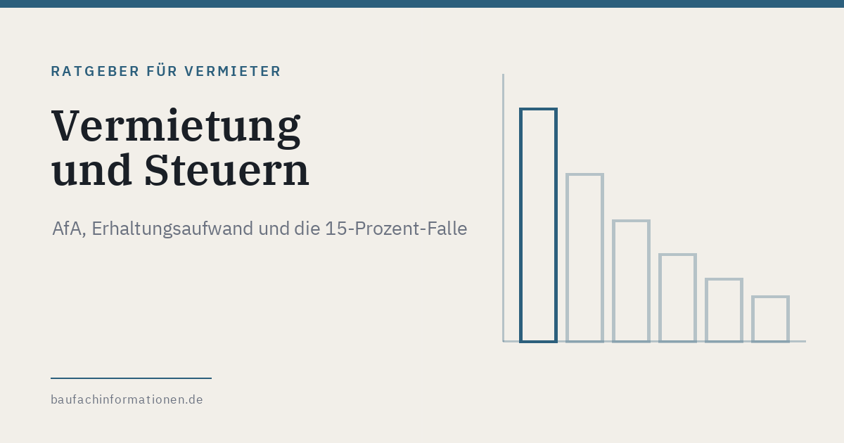 Titelgrafik: Vermietung und Steuern (KI-generiert)