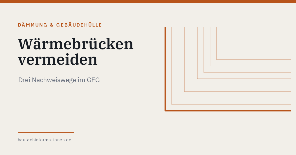Titelgrafik: Isothermenverlauf an einer Gebäudeecke