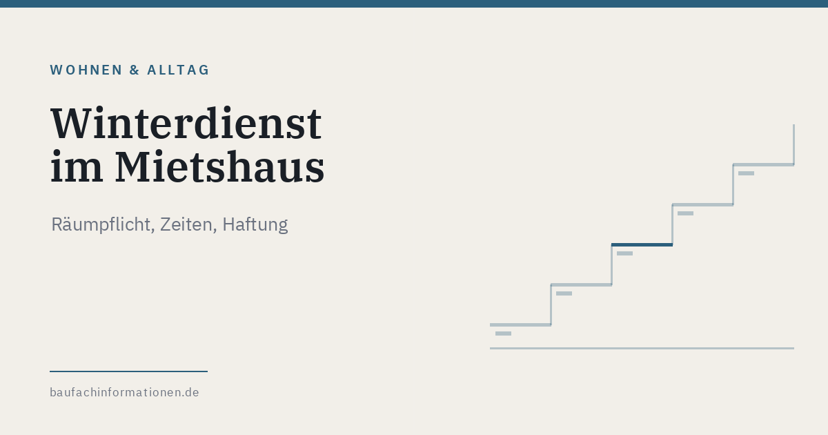 Illustration zum Thema Winterdienst und Räumpflicht im Mietshaus (KI-generiert)
