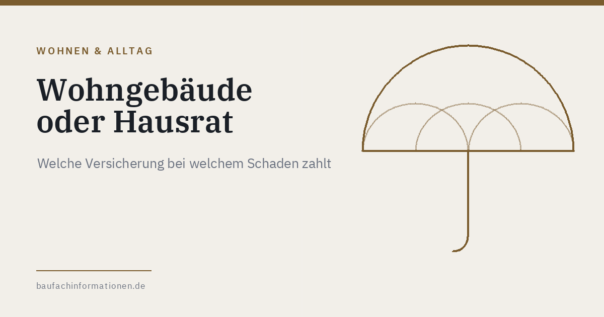 Titelgrafik: Wohngebaeude- und Hausratversicherung (KI-generiert)