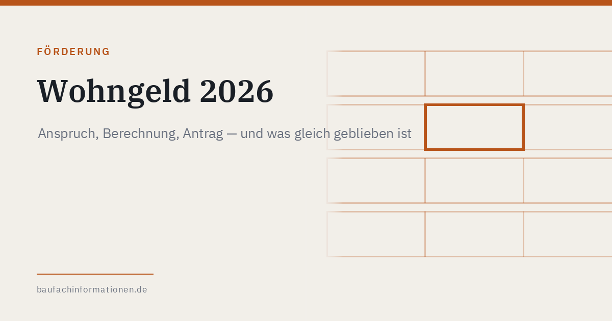 Titelgrafik: Wohngeld 2026