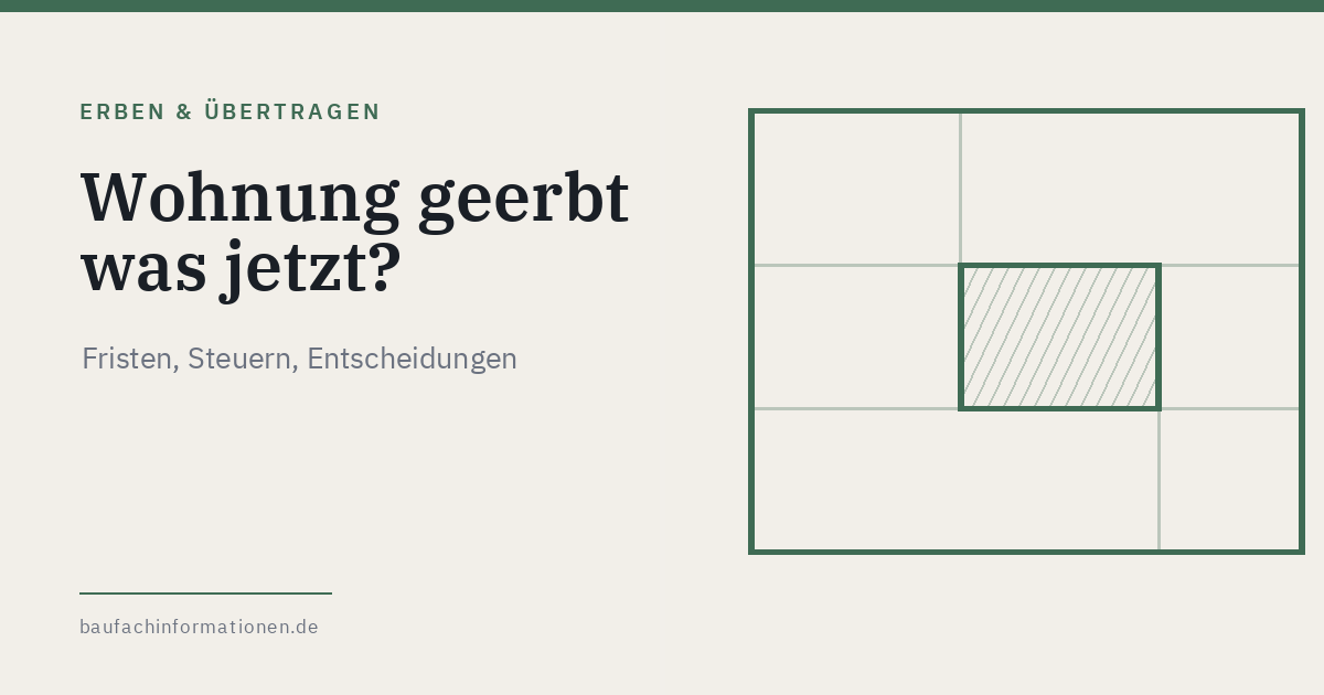 Illustration zum Thema geerbte Wohnung und Erbengemeinschaft (KI-generiert)